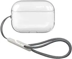 在庫処分‼️AirPods Pro 2 保護カバー ストラップ付属 クリア