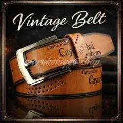 ヴィンテージ ベルト ブラウン カジュアル ジーンズ ストリート 古着 アメカジ