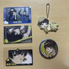 BLUE LOCK　蜂楽廻　カード3枚セット　ラバーストラップ　缶バッジ