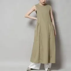 ナノユニバース＊サイドギャザーナイロンワンピース 新品