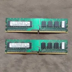 PC用メモリ DDR2 512MB メモリ 2枚M378T6553CZ3-CE6のサムネイル