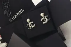 値下げしました！ CHANEL パール チェーン ピアス