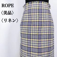 【新品・未使用】ROPE ロペ　チェック柄 タイトスカート　2025AW ROPE'（ロペ）の「【高評価】ポケット付きチェック柄タイトスカート