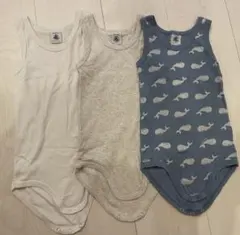 プチバトー クジラ 肌着3枚 24m 86cm