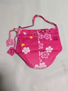桜の花柄 ピンク 和装用バッグ