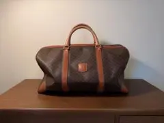 CELINE セリーヌ マカダム トリンオンフ ボストンバッグ 大容量 南京錠 CELINE】2wayバッグ ボストンバッグ マカダム柄 ゴールド金具