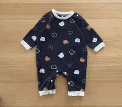 クマ柄ロンパース　ネイビー　70cm