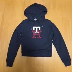 TOMMY HILFIGER ネイビー クロップドパーカー XS