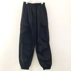 レディース　カーゴパンツ　M ブラック　ウエストゴム