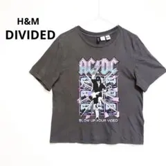 H&M DIVIDED Tシャツ ROCK ACDC 半袖 グレー 【XS】のサムネイル
