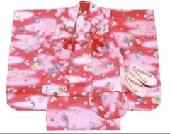 七五三着物 3歳女の子 被布コートセット 7点セット ピンク