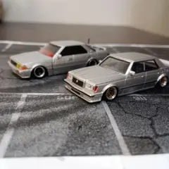 トヨタ130クラウン ＆グラチャン クラウンカスタム改造車 2台セット