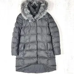 希少XL✨️ノースフェイス ファーダウンコート ロングダウンコート Aライン 黒