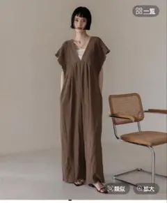 LOWRYS FARM ヨウリュウ サロペット 茶 M 人気