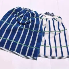 おりこうエプロン ストライプ 2枚 厚手 2枚 エプロン スタイ タオルエプロン