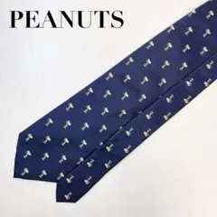【極美品】PEANUTS ピーナッツ スヌーピー総柄 ネクタイ シルク100%