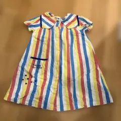 プチジャム ワンピース　ストライプ　襟　120