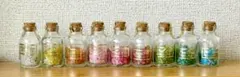 ガラスボトルビーズ　 9色セット(テグス付き)　未使用