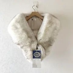 新品タグ付　サガフォックス ブルー FOX　SAGA FURS成人式 ショール