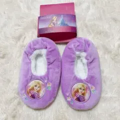 新品 ディズニー ラプンツェル ルームシューズ 16-18cm スリッパ　紫