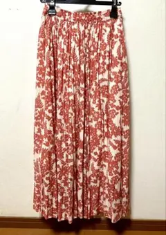 アーバンリサーチ ロングスカート 花柄 総柄 ウエストゴム レッドのサムネイル