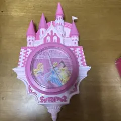 ディズニープリンセス 壁掛け時計 ピンク