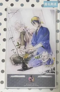 刀剣乱舞　アクリルミラースタンド　一周年記念祝画　 小狐丸　三日月宗近