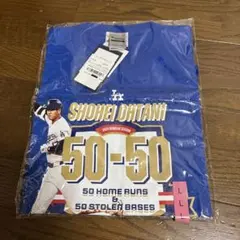 大谷翔平★50-50達成記念★Tシャツ　Lサイズ★ブルー