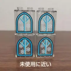 レゴデュプロ　プリントブロック　クリアブロック　雪の窓