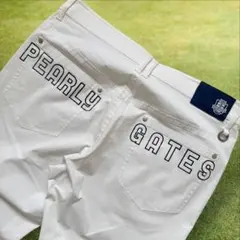 美品　パーリーゲイツ　パンツ　白　ホワイト　6 XL〜XXL相当　ストレッチ素材
