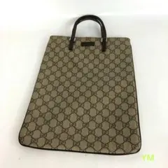 GUCCI グッチ GGスプリーム PVC トートバッグ バッグ ダークブラウン
