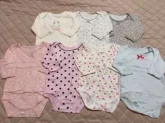 ベビー ロンパース 肌着 7枚セット 長袖 女の子 まとめ売り