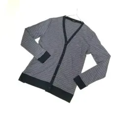 コムサイズム　comme ca ism　ボーダーニット カーディガン　長袖　XL