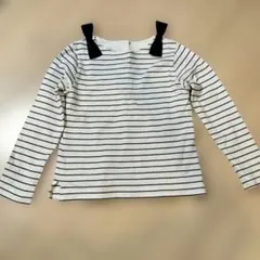 ファミリア　ストライプ 長袖カットソー 　ロンT　120 リボン