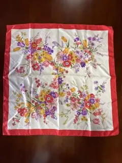 ディオール　花柄シルクスカーフ　 ウ"ィンテージ品　66㎝✖︎66㎝