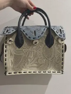 Carving Tribes⭐︎バッグ(ブルー×ホワイト)