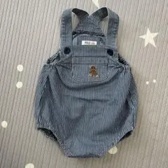 ポロベビー サロペット ロンパース くま デニム 70サイズ