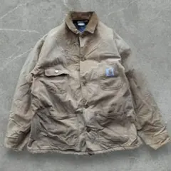 カーハート　ダック生地　チョアコート　鬼フェード　L位　ブラウン　US古着