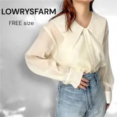 シアービックブラウスLOWRYS FARMトップス シャツ ブラウス ホワイト