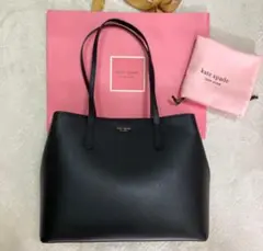 ケイトスペード　フラワー　花柄　ブラック　黒　トートバッグ