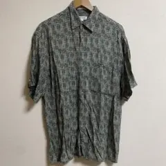 Pierre Cardin/ピエールカルダン柄シャツ半袖 レーヨン100 %