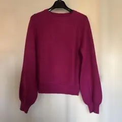 【美品】バックパール デザイン パープルニットのサムネイル