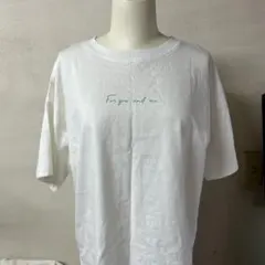 しまむら　ホワイト Tシャツ メッセージプリント　L 新品未使用