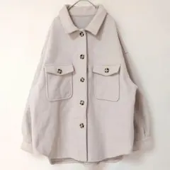 GRL ジャケット カバーオール ゆったり ベージュ系 フリース素材