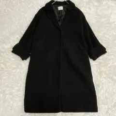 MURUA ムルーア　ブラック チェスターコート ウールブレンド　M