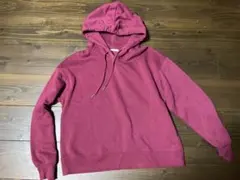GU ワインレッド色　 レディース　フード付きパーカー丈短め　Lサイズ
