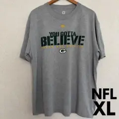 NFL グリーンベイパッカーズ Tシャツ XL グレー アメフトビッグロゴのサムネイル