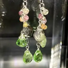【秋gem】ツァボライト2color☆天然石チャーム