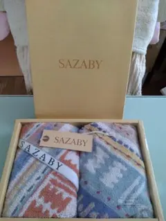 SAZABY ウォッシュタオルセット 幾何学模様