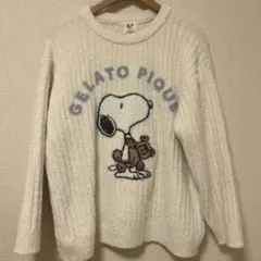 SNOOPY×BEAR ジャガード　プルオーバー　スヌーピー　ニット　ジェラピケのサムネイル